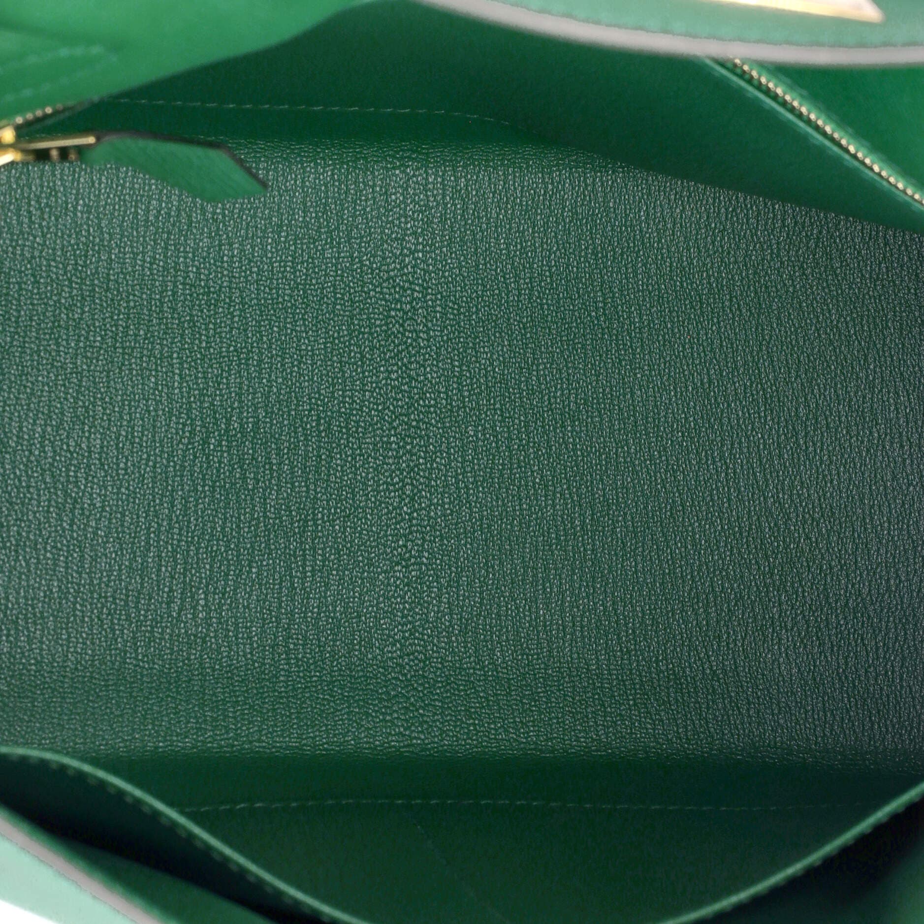 Pre-Owned Hermes Kelly Handbag Green Epsom with Gold Hardware 28, Alternate, color, 