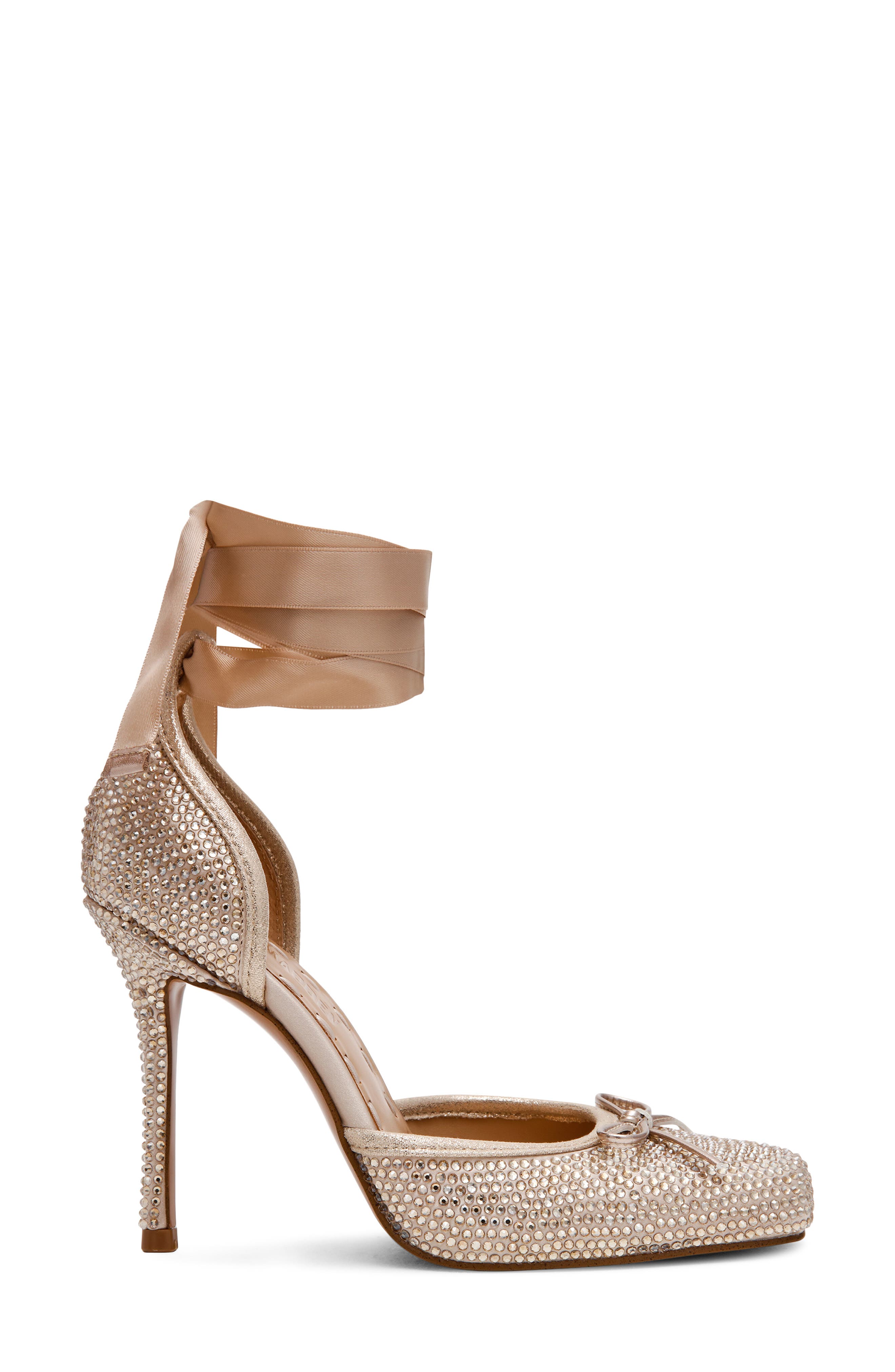 Larina Ankle Wrap Pump, Alternate, color, CHAMPAGNE