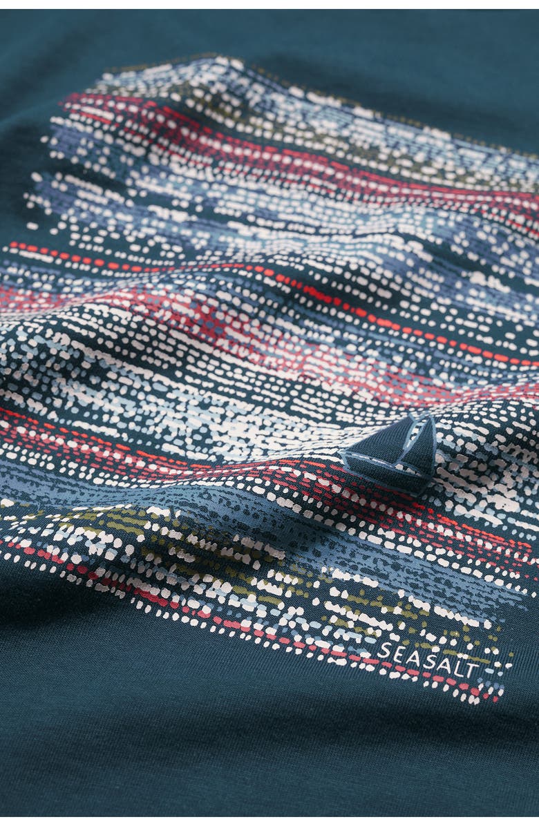 Seasalt Cornwall Midwatch Organic Cotton Graphic T-Shirt, Alternate, color, Sunlit Seas Sea Storm