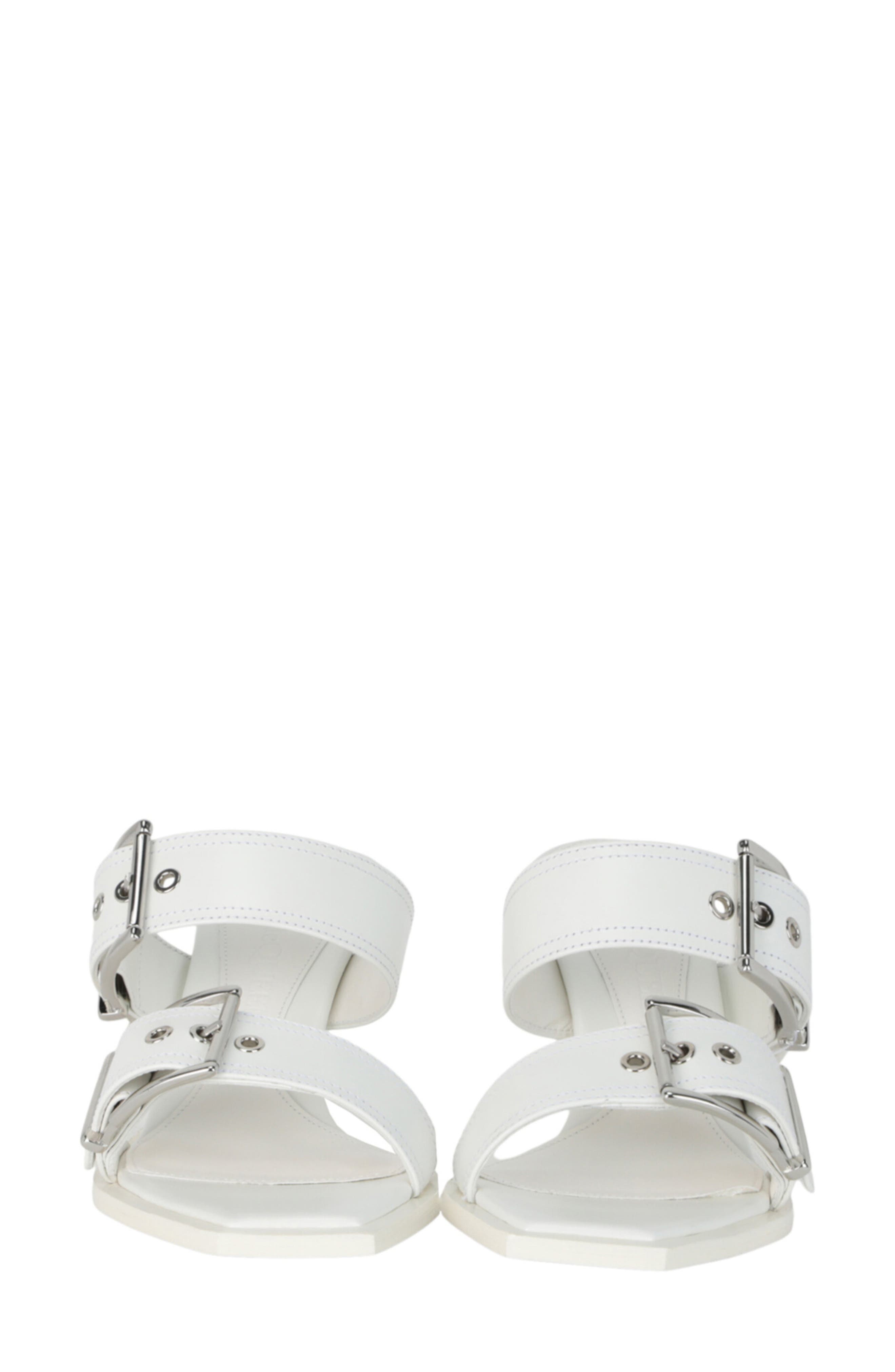 Punk Double Buckle Sandal, Alternate, color, IVORY