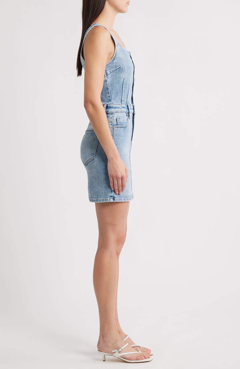HIDDEN JEANS Sleeveless Denim Minidress, Alternate, color, Med.wash