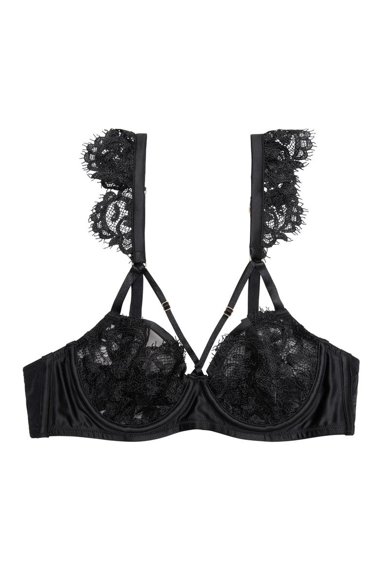 Anneliese Underwire Bra, Alternate, color, BLACK