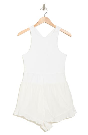 Free People Breathless Sleeveless Romper In White