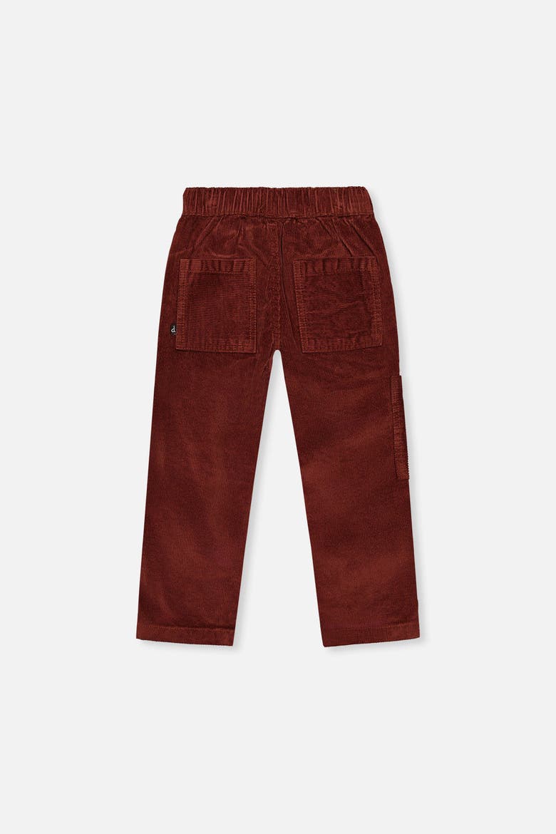 Corduroy Cargo Pocket Stretch Drawstring Pants, Alternate, color, Reddish-Brown