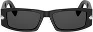 DIOR BlackSuit XL S5I 55mm Rectangular Sunglasses