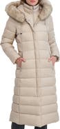 Tahari Nellie Faux Fur Trim Hooded Puffer Jacket with Bib