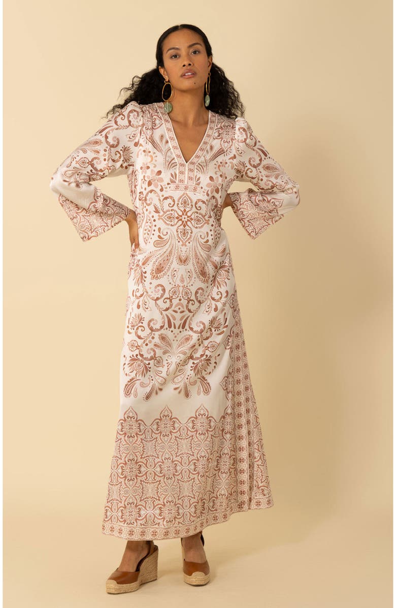Halebob Nalani Charmeuse Caftan Dress, Main, color,