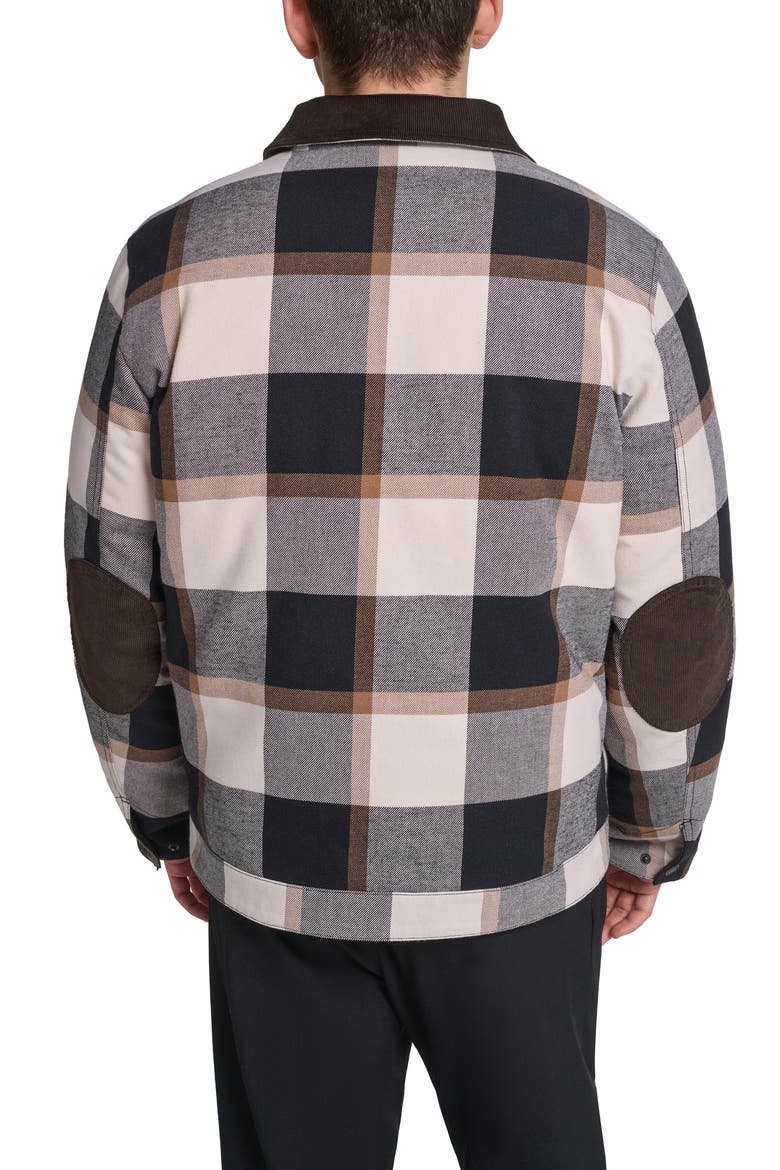 Quilted Work Jacket, Alternate, color, BLACK/ CARAMEL