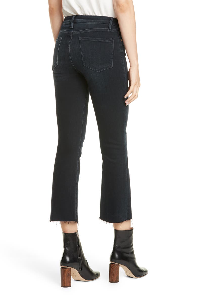 FRAME Le Crop Mini Raw Hem Bootcut Jeans, Alternate, color,