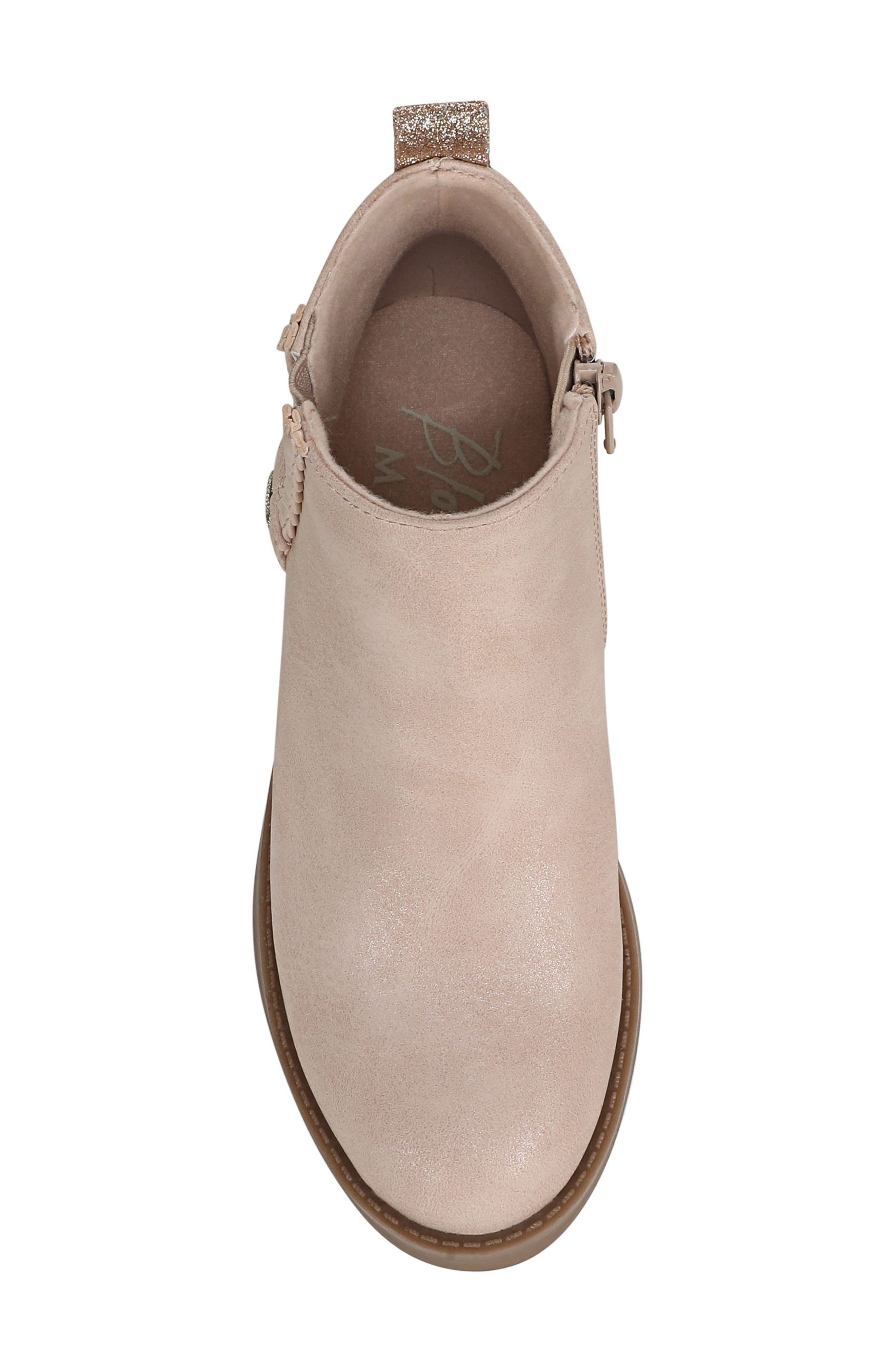 Blowfish Malibu Kids' Zojo Side Zip Boot, Alternate, color, Blush Pink Faux Leather