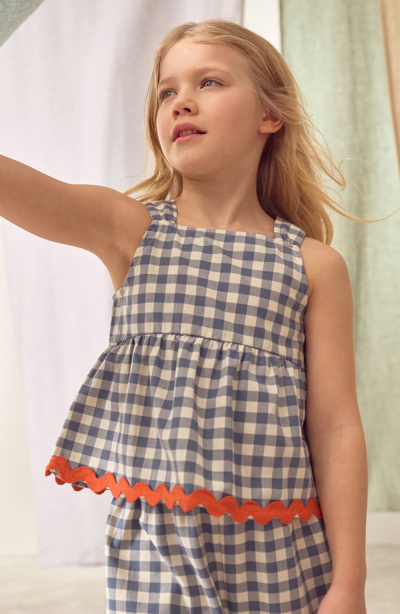 NEXT Kids' GIngham Peplum Tank & Pants, Alternate, color, Blue