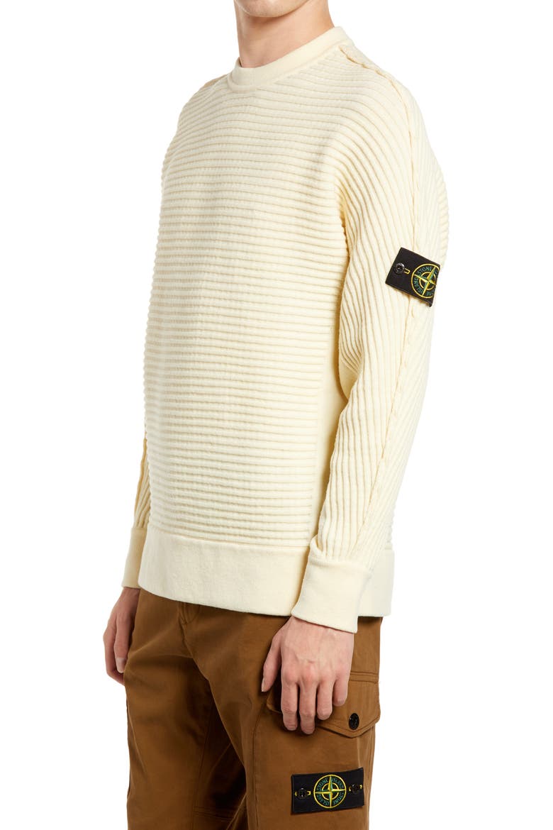 Logo Patch Slim Fit Knit Sweater, Alternate, color, BUTTER