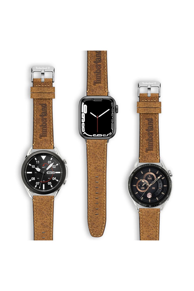 Barnesbrook Leather 22mm Smartwatch Watchband, Alternate, color, CAMEL