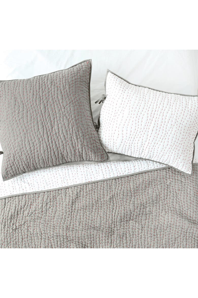 Polly Reversible Cotton Standard Sham 20" x 26", Alternate, color, Grey