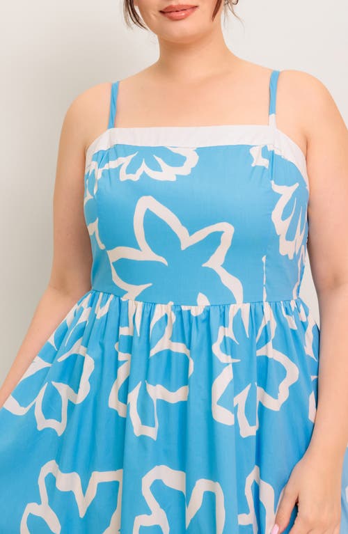 Flying Tomato Floral Cotton Sundress In Animal Print