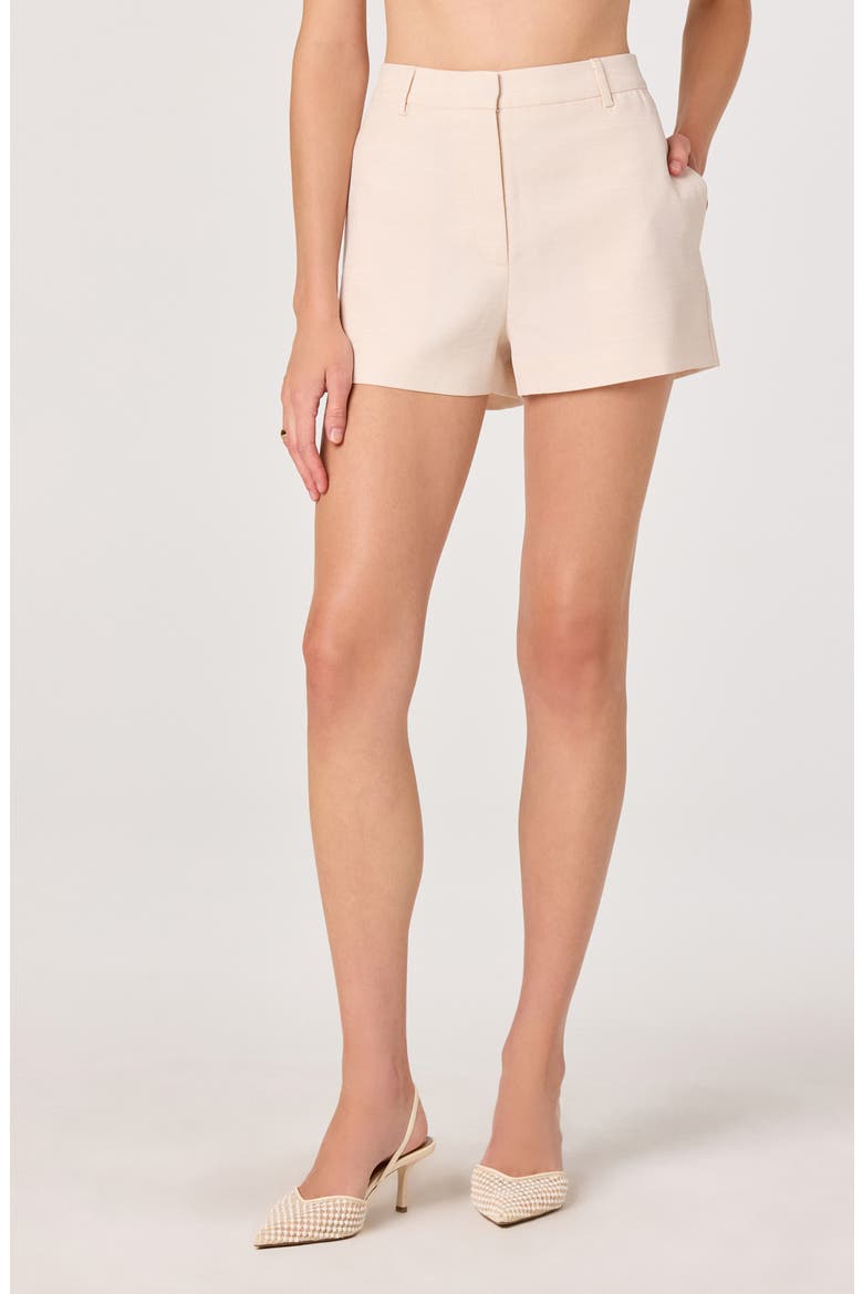 Wynn High Waist Twill Shorts, Main, color, CREAM