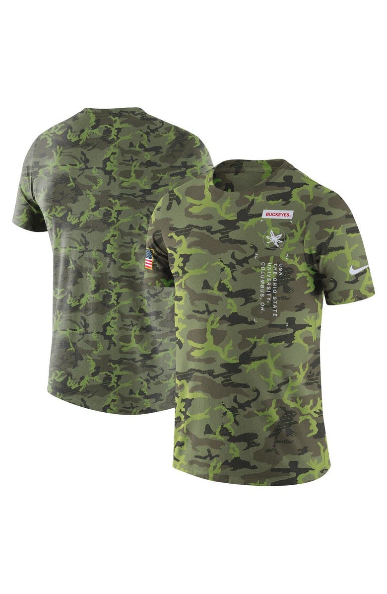 Nike Men's Nike Camo Ohio State Buckeyes Military T-Shirt, Main, color, Camo