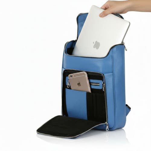 Luis Steven Medium Laptop Pack In Blue