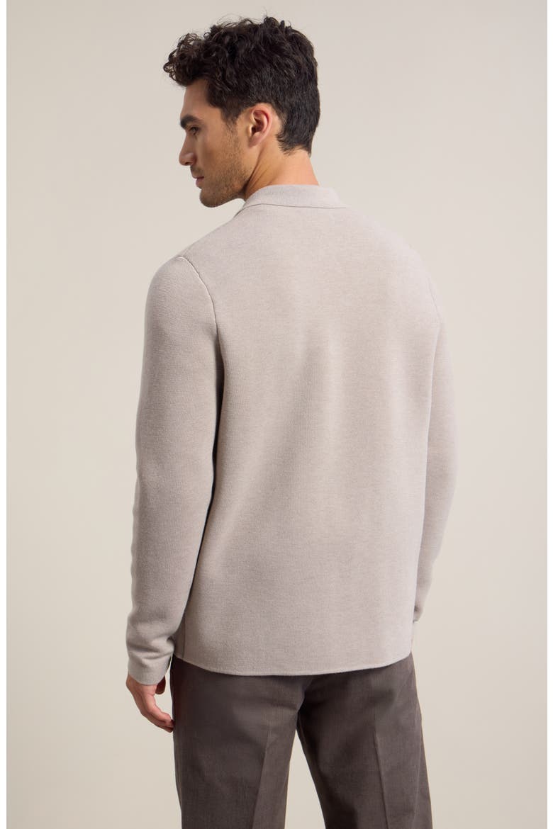Merino Wool Blend Button Front Cardigan, Alternate, color, TAN COBBLESTONE HEATHER