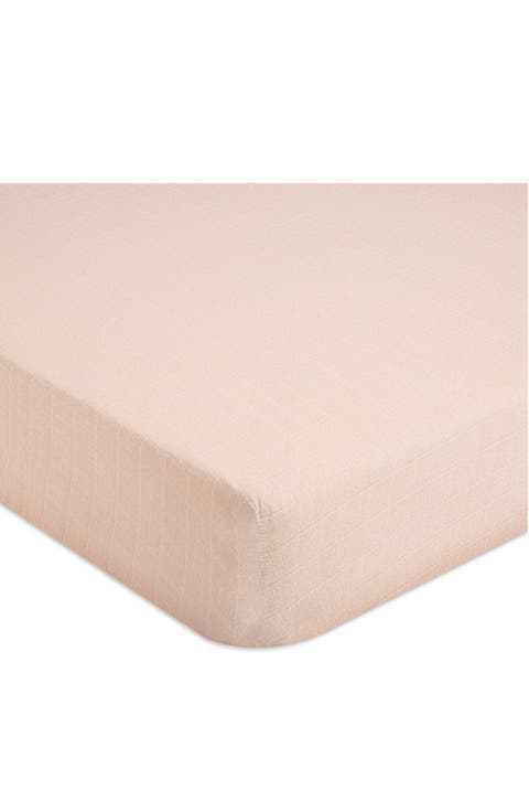 Cotton Muslin Fitted Crib Sheet