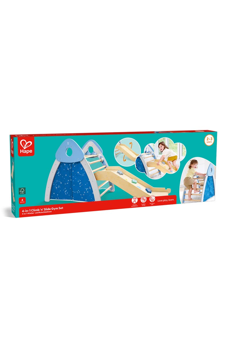 Hape 4-in-1 Climb & Slide Gym Play Set, Alternate, color, Multi