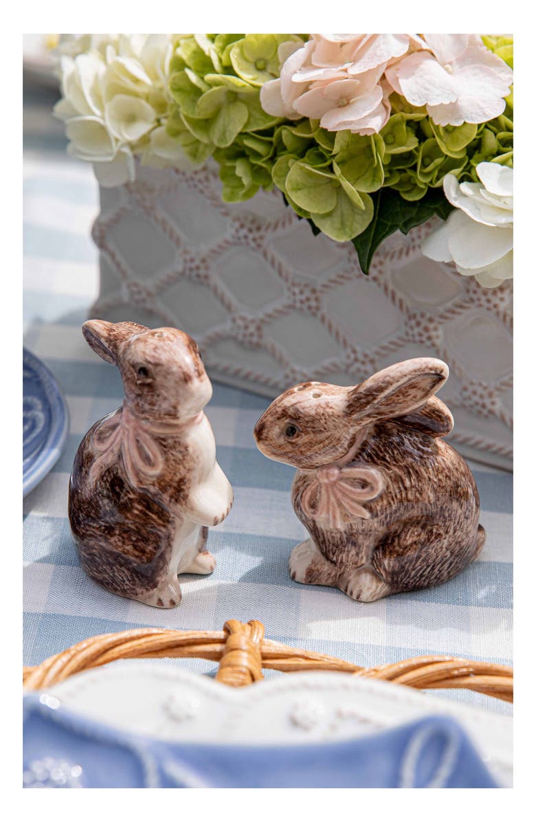 Juliska Clever Creatures Bunny Salt & Pepper Shakers Set, Alternate, color, Walnut