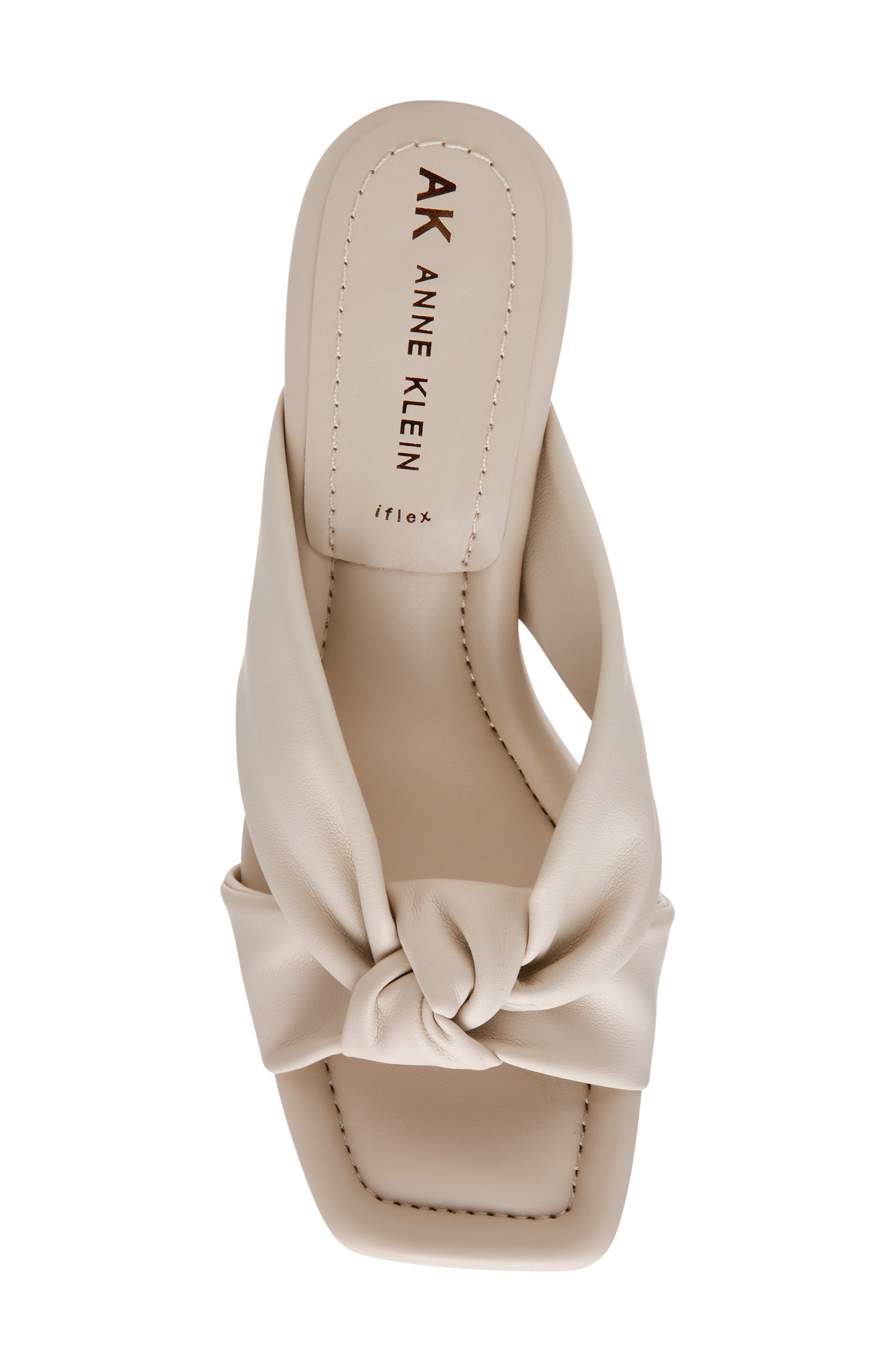 Anne Klein Jaiba Knotted Slide Sandal, Alternate, color, Bone