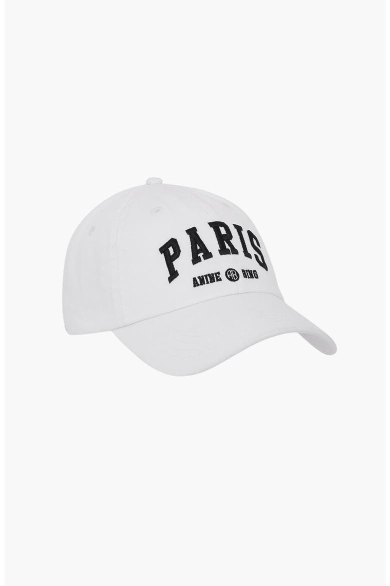 Jeremy Paris University Baseball Cap, Alternate, color, White