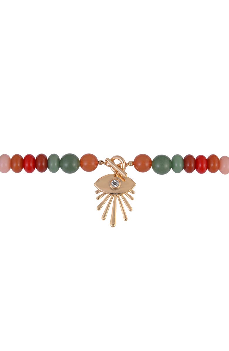 Rachel Roy Aventurine Evil Eye Pendant Necklace, Alternate, color, 