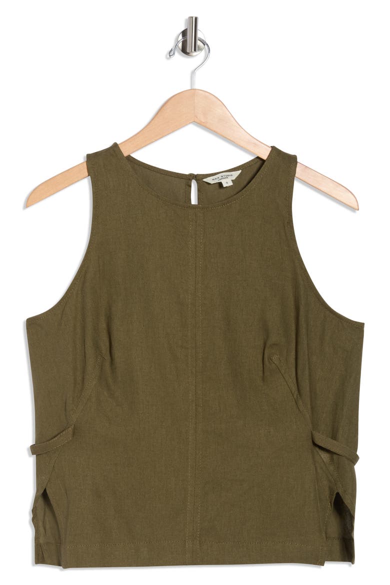 Tie Back Tank, Alternate, color, OLIVE