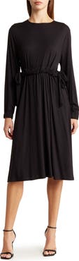 GO COUTURE Stretch Modal Long Sleeve Dress