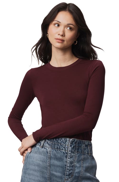 Splendid Long Sleeve Crewneck T-shirt In Brown