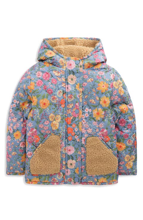 Kids' Borg Fleece Trim Padded Jacket