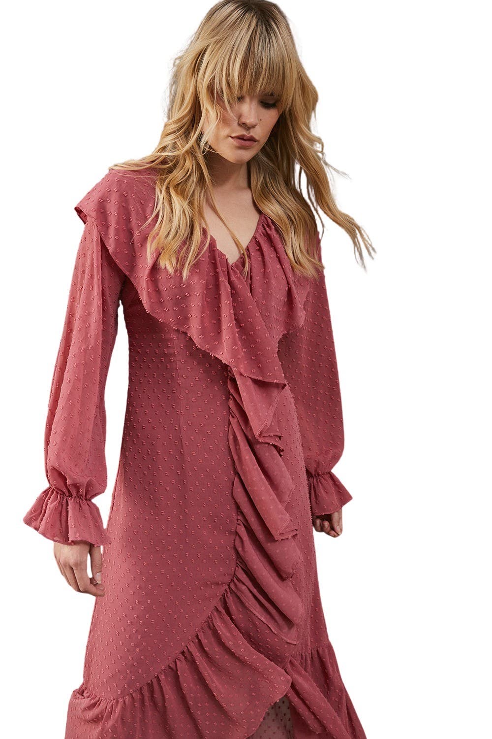 Dobby Chiffon Midi Dress - image 2