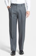 Berle Pleated Classic Fit Wool Gabardine Dress Pants