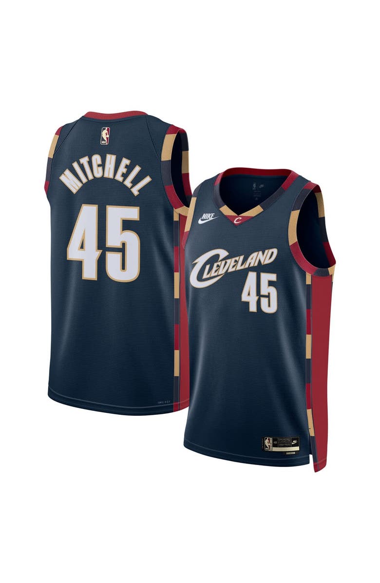 Nike Unisex Nike Donovan Mitchell Navy Cleveland Cavaliers Swingman Jersey - Classic Edition, Main, color, Navy