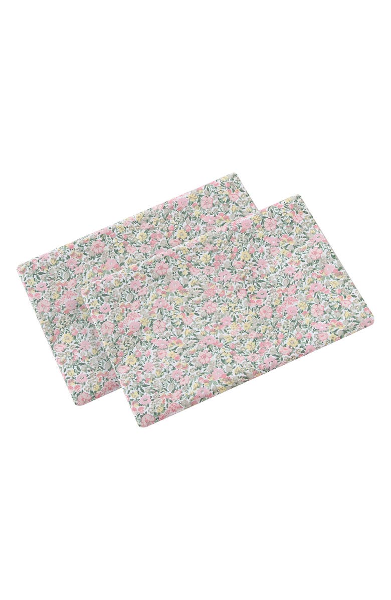 Laura Ashley Loveston Cotton Sheet Set, Alternate, color, Pink/ Green