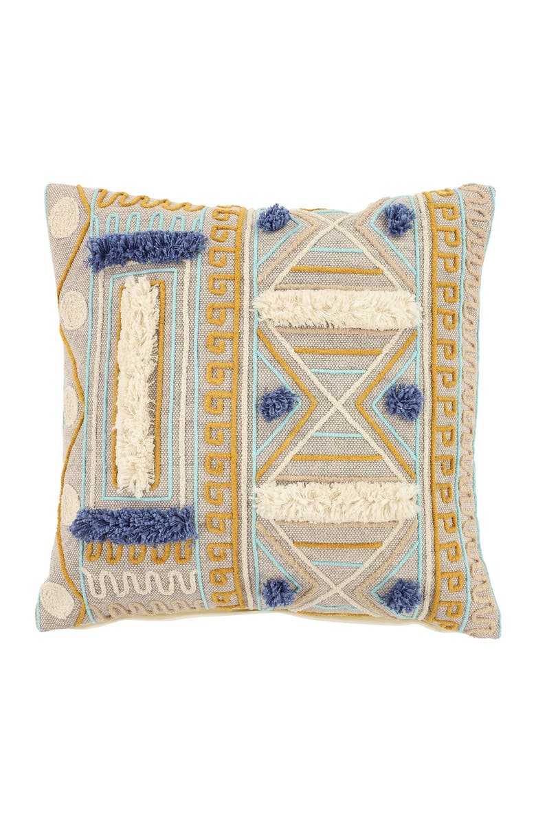 UMA Boho Pattern Square Throw Pillow - Multi - 28" x 7" x 28", Main, color,