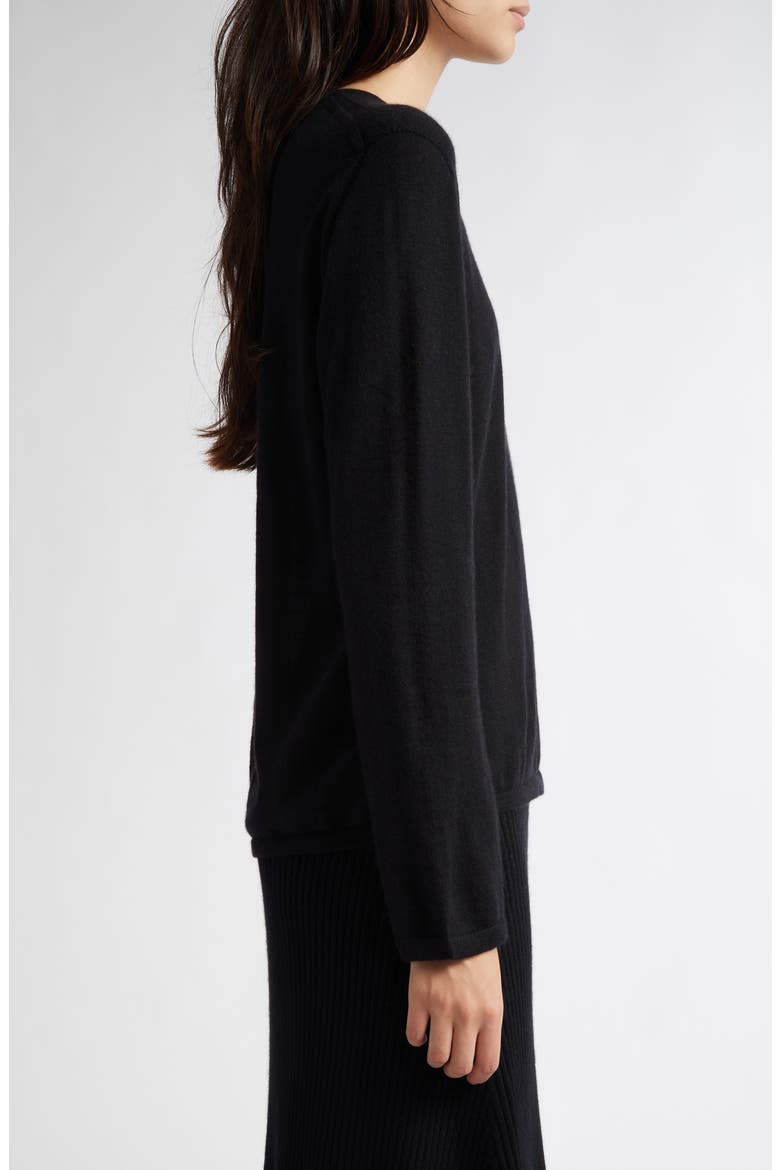 Cashmere Crewneck Sweater, Alternate, color, BLACK