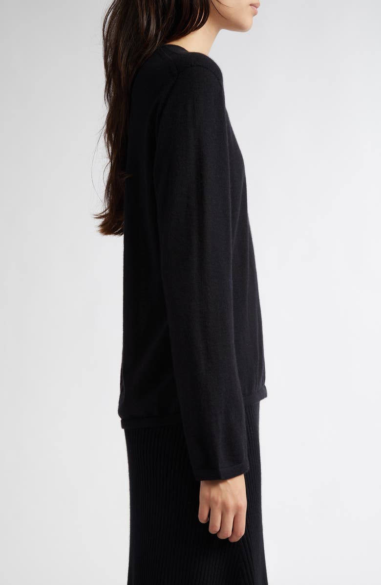 Johnstons of Elgin Cashmere Crewneck Sweater, Alternate, color, Black