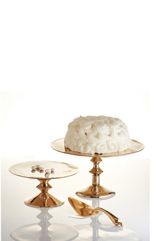 Lunares Pod Cake Server In Gold