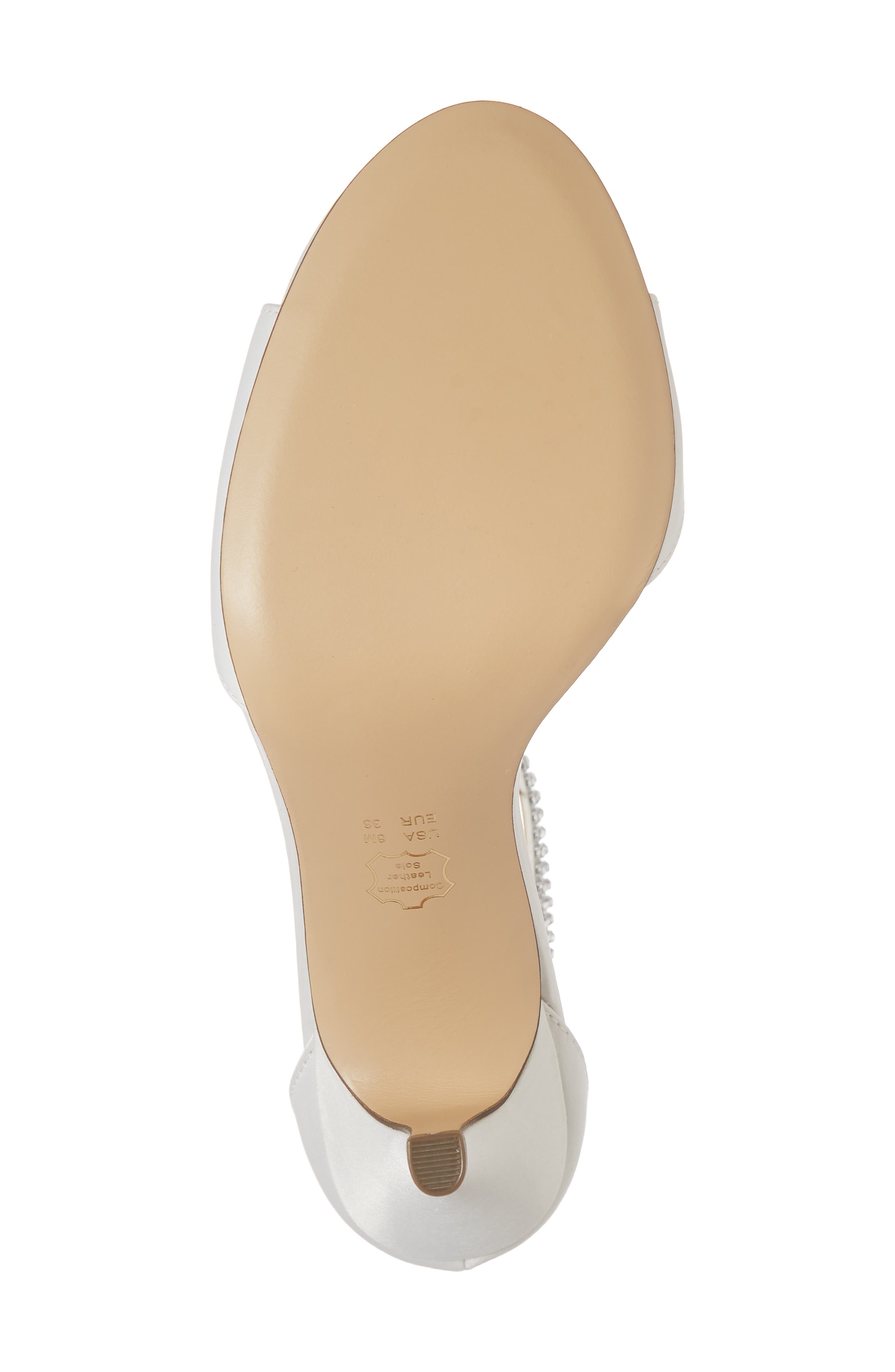 Nina Volanda Ankle Strap Sandal, Alternate, color, Ivory Satin