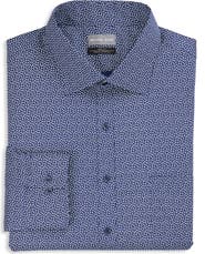 Michael Kors Big & Tall Abstract Patterned Performance Dress Shirt