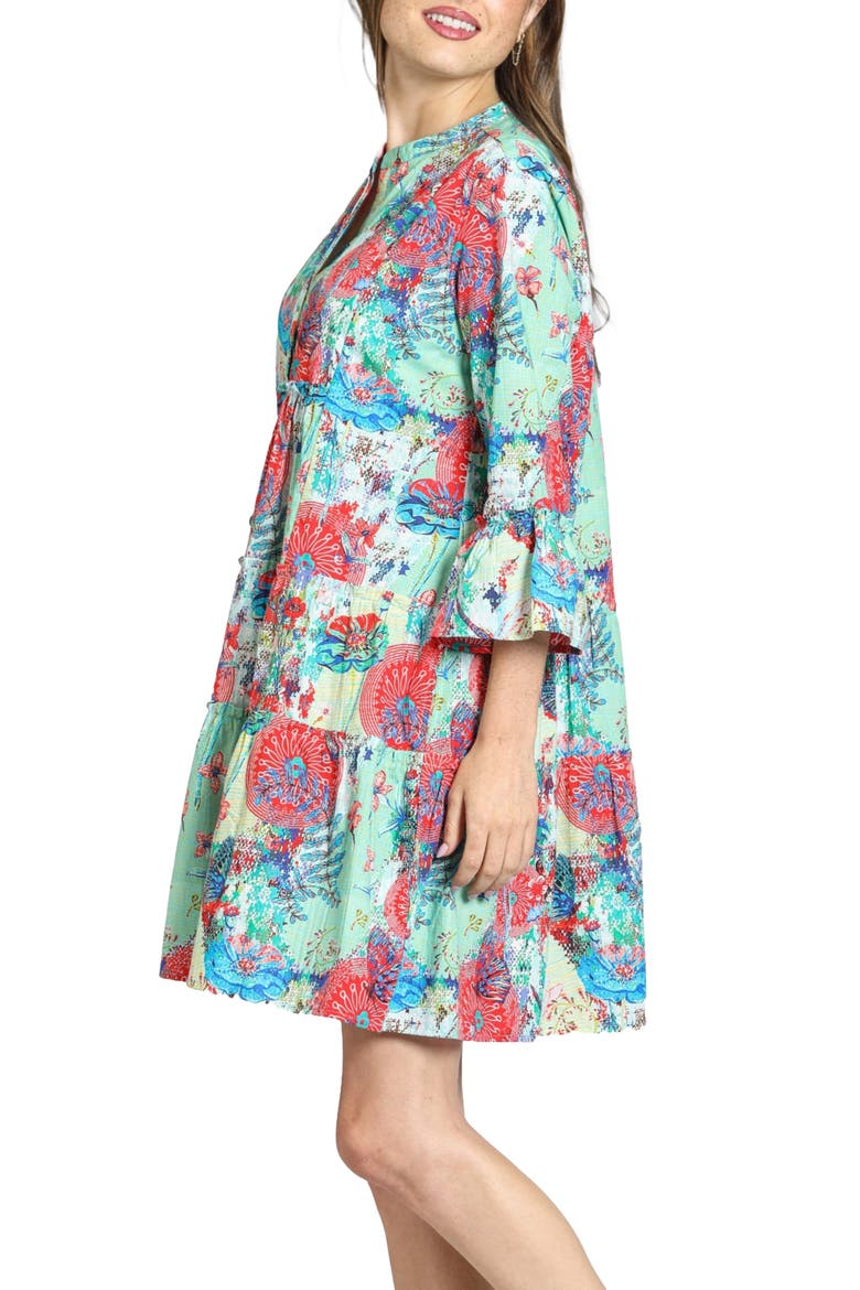 Mix Print Tunic Dress, Alternate, color, MINT GREEN MULTI