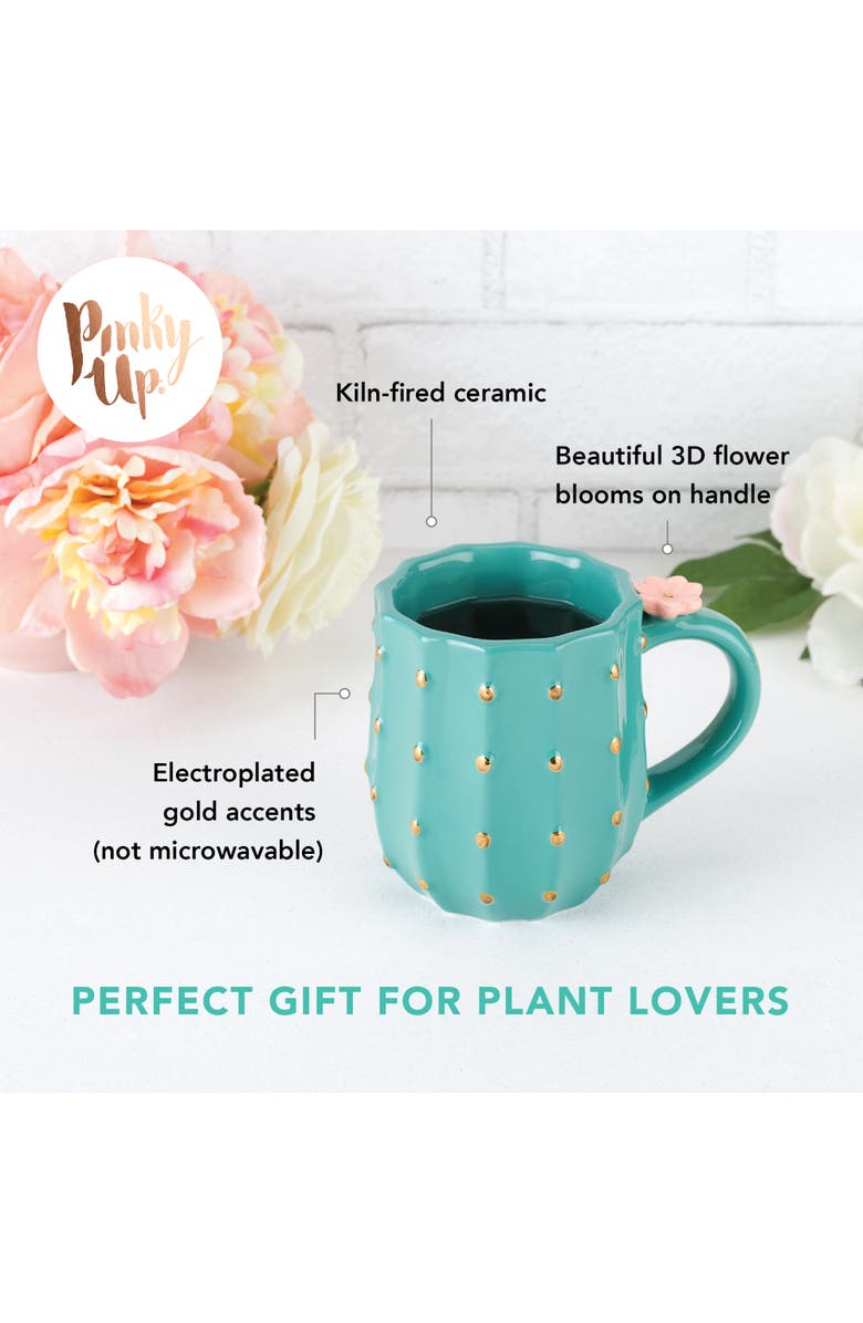 Pinky Up (Accessories) Cactus Mug, Alternate, color, Green