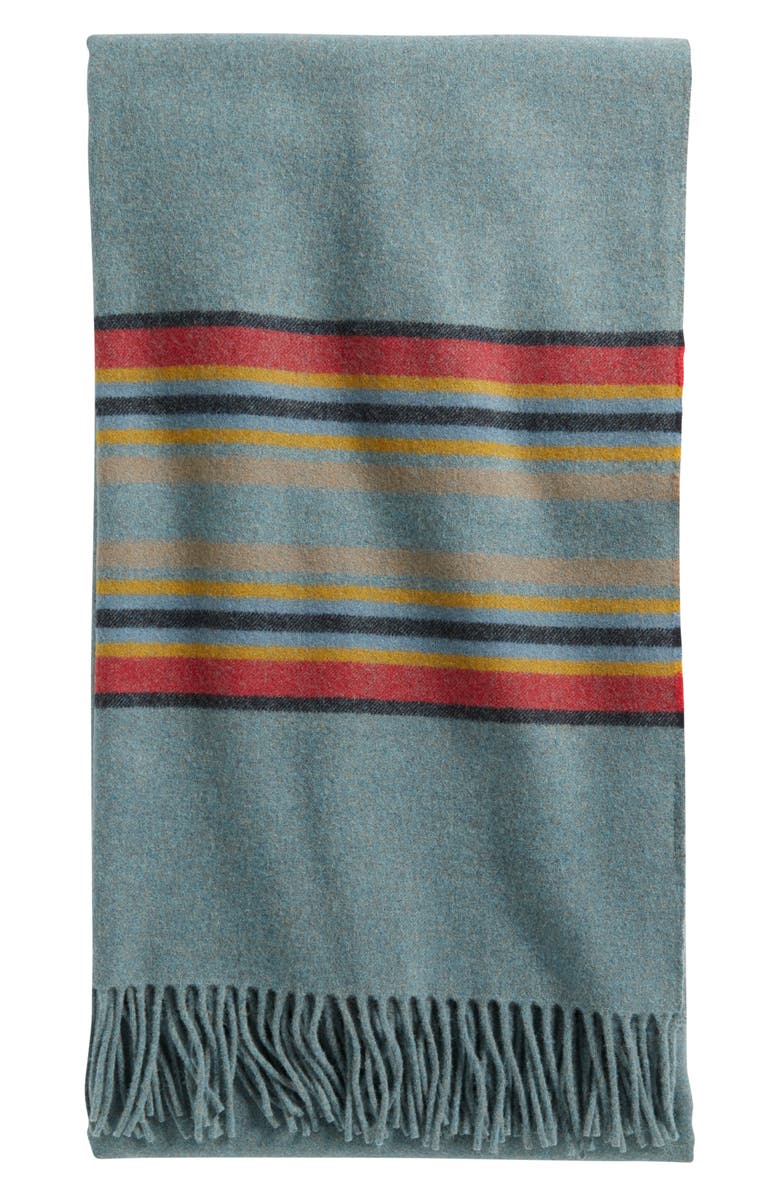 Pendleton 5th Avenue Throw Blanket, Main, color, Green Heather