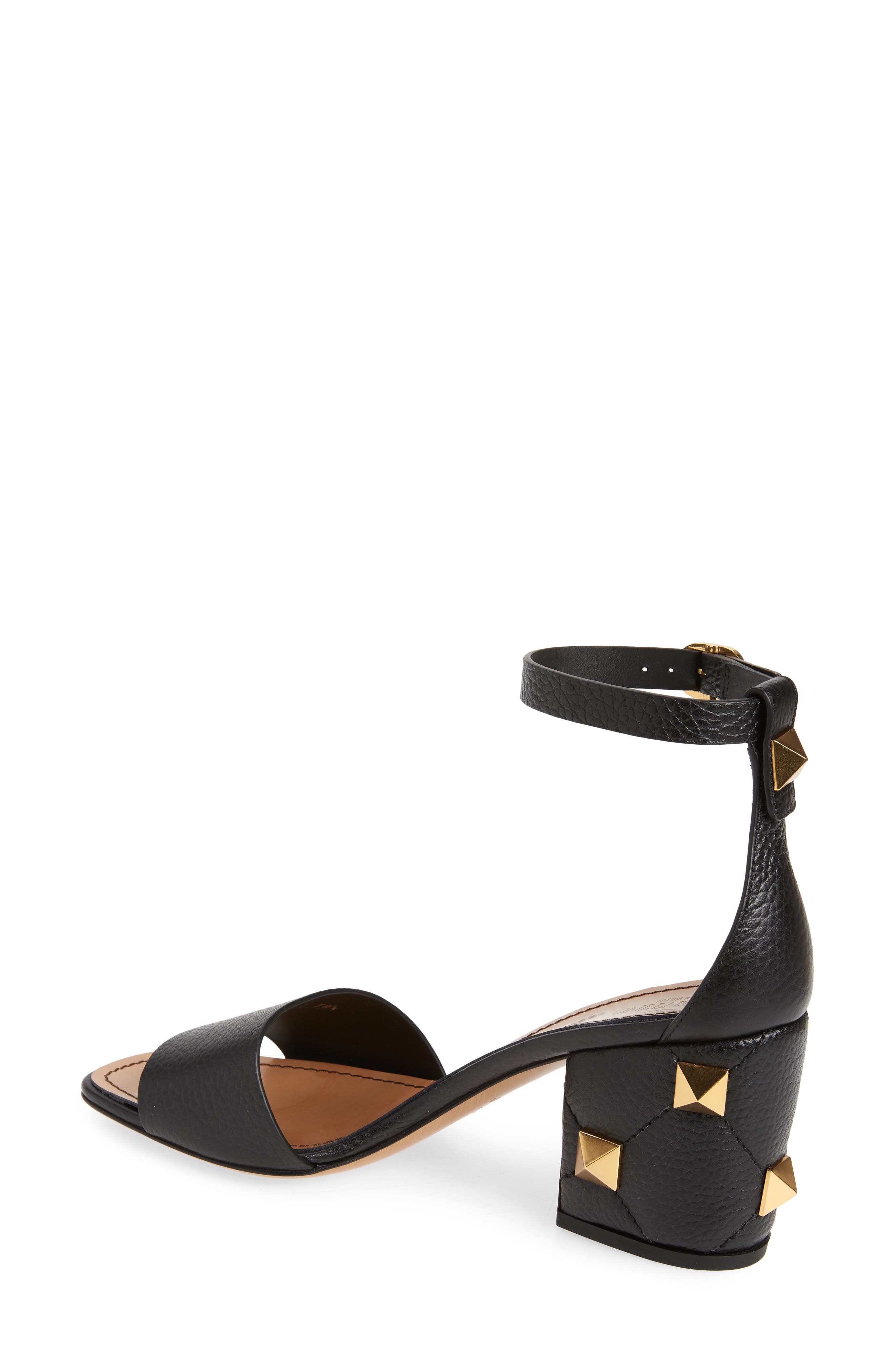 Valentino Garavani Roman Stud Block Heel Sandal, Alternate, color, 