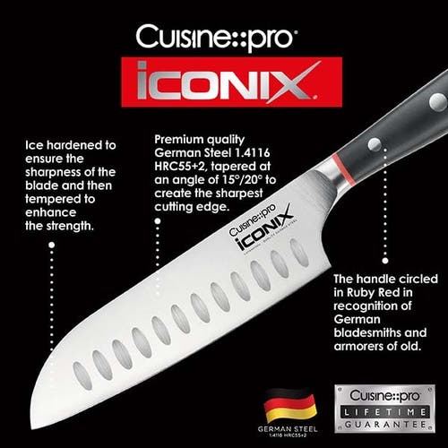 Cuisine::pro Iconix 6" Mini Chef Knife In Black