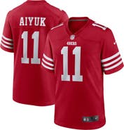 Nike Men's Nike Brandon Aiyuk Scarlet San Francisco 49ers Team Player Game Jersey