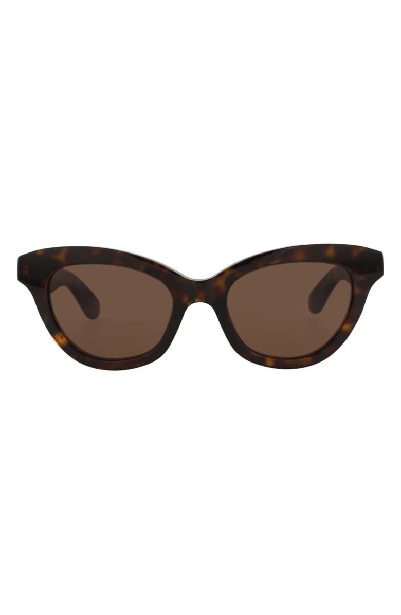 McQueen 51mm Cat Eye Sunglasses, Main, color, Havana Havana Brown